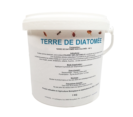 Terre de diatomée poudre insecticide dioxyde de silicium kieselguhr 1kg