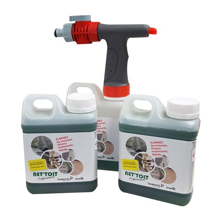 Antimousse pro Net´toit professionnel - Pack de 3 x 1 litre + pistolet -  Diversey