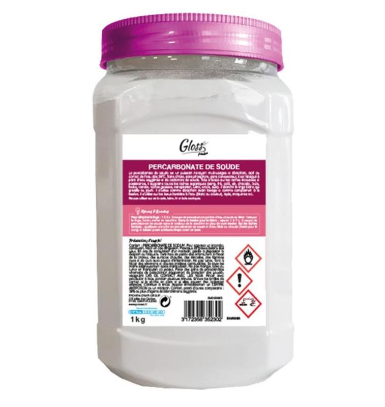 Percarbonate de soude (sodium) en poudre GLOSS sel détachant linge 1kg