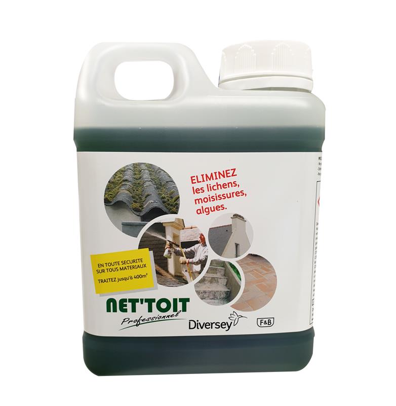 Produit anti mousse professionnel NET´TOIT pour toiture très concentré  Diversey