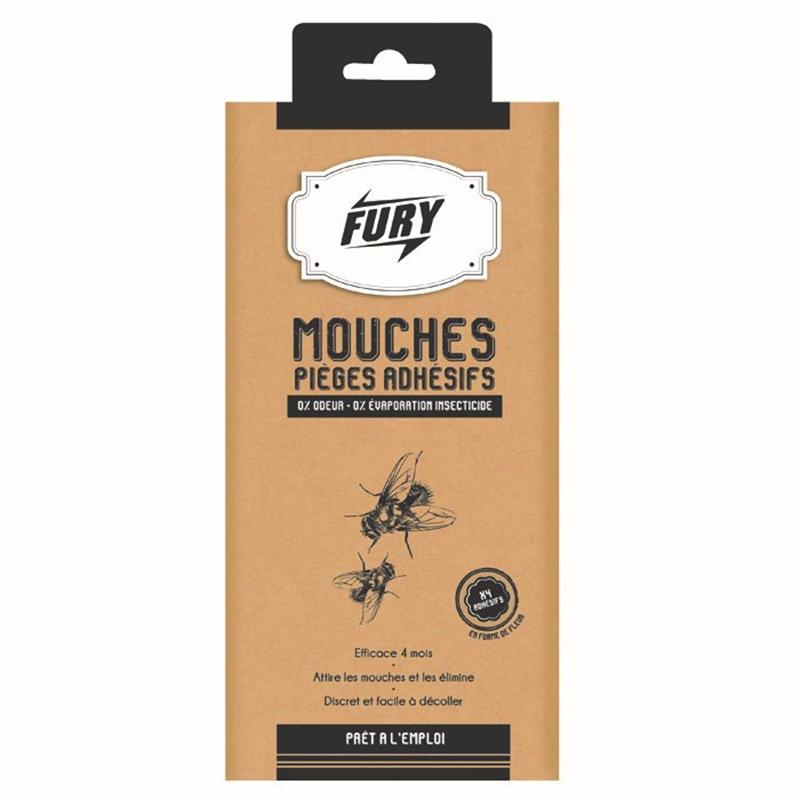 Adhésif mouches fury insecticide vitre contre les mouches