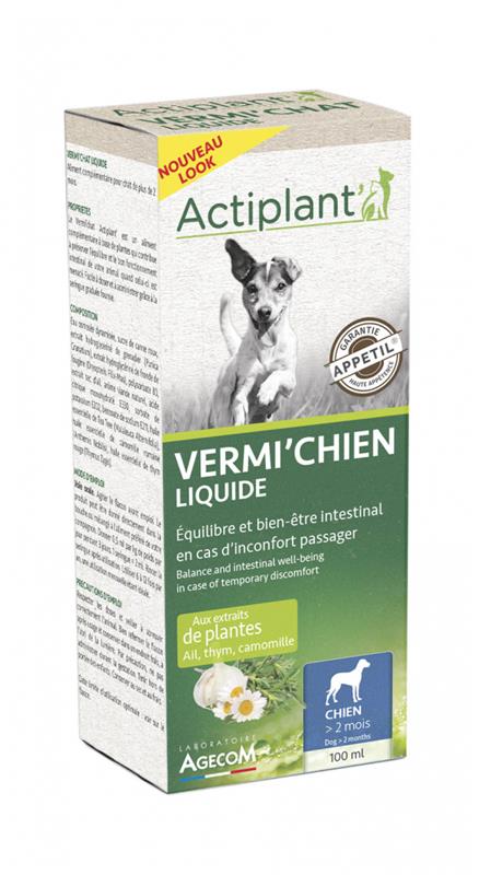 Acti VERMI CHIEN vermifuge naturel hygiène intestinale 100 ml - Actiplant