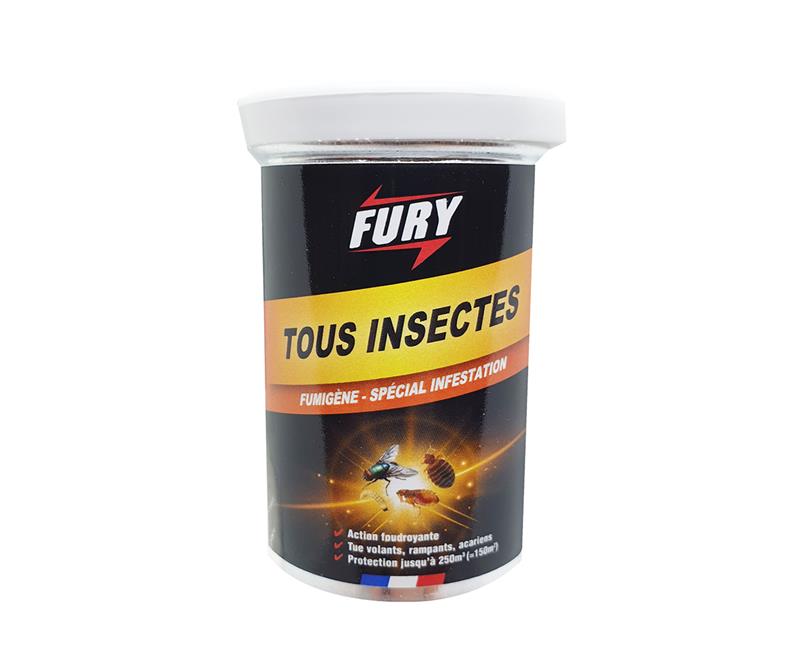 Fumigène insecticide Fury tue tous insectes 150 m3