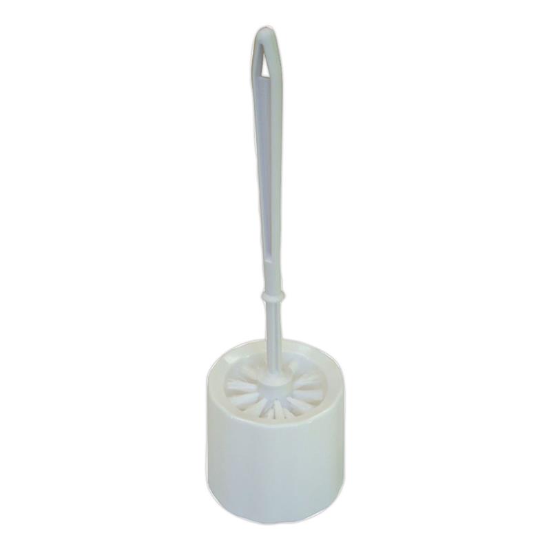 Brosse WC avec support en plasqtique blanc