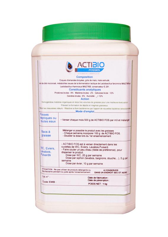 Activateur biologique fosse septique bactéries et enzymes ACTIBIO