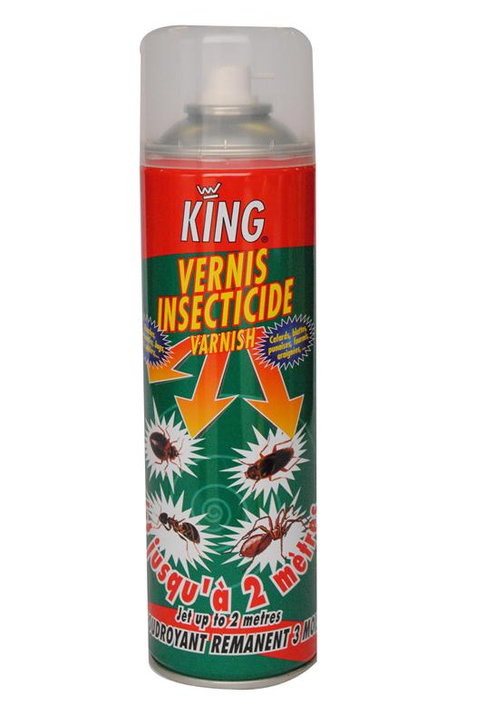 Vernis résine insecticide King détruit cafards blattes punaises aérosol  500ml