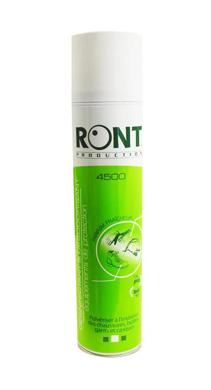 Spray désinfectant et désodorisant équipement de protection EPI aérosol  RONT 300ml