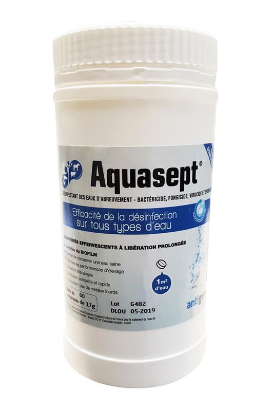 AQUASEPT comprimés désinfectant de l´eau en élevage action anti