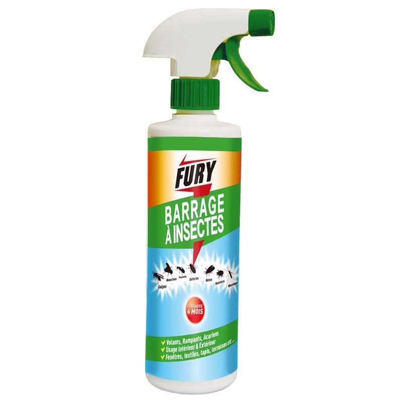 BARRAGE À INSECTES Fury insecticide Acétamipride spray 500 ml