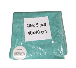 Microfibres toutes surfaces verte x5 Microfibres toutes surfaces verte x5