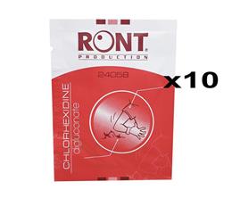 Lot de 10 Lingettes RONT Chlorhexidine