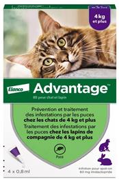 Advantage 80 chat + 4 kg