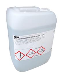 ACIDE CITRIQUE Solution. 50% FOOD E330 20L / 25KG ACIDE CITRIQUE Solution. 50% FOOD E330 20L / 25KG