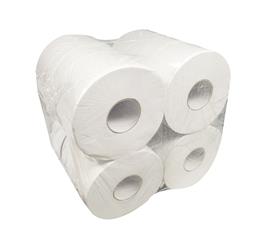 Papier toilette mini jumbo blanc prédécoupé x12